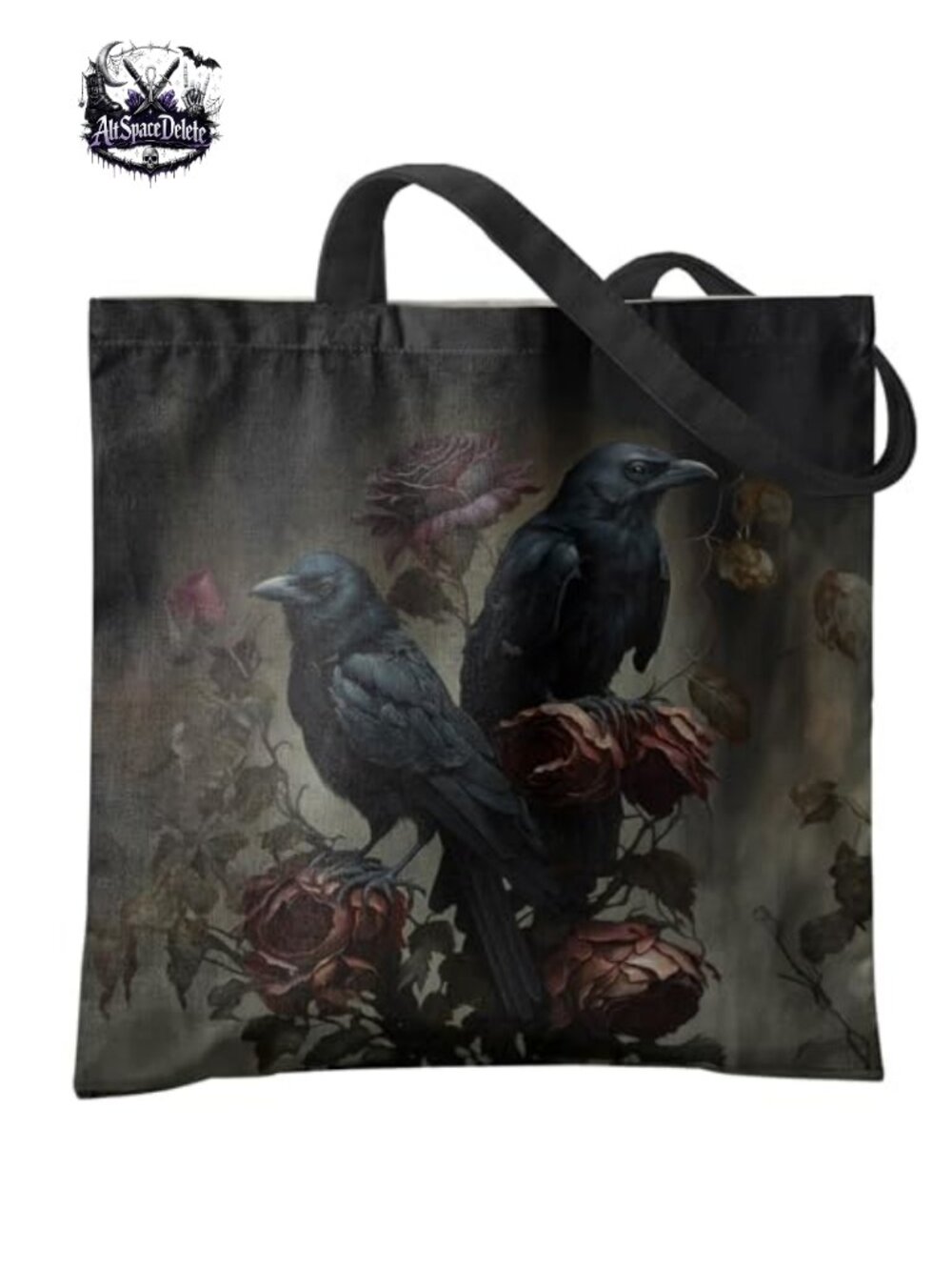Goth Canvas Tote Bag Witchy Gothic Aesthetic Reusable Grocery Bag Women